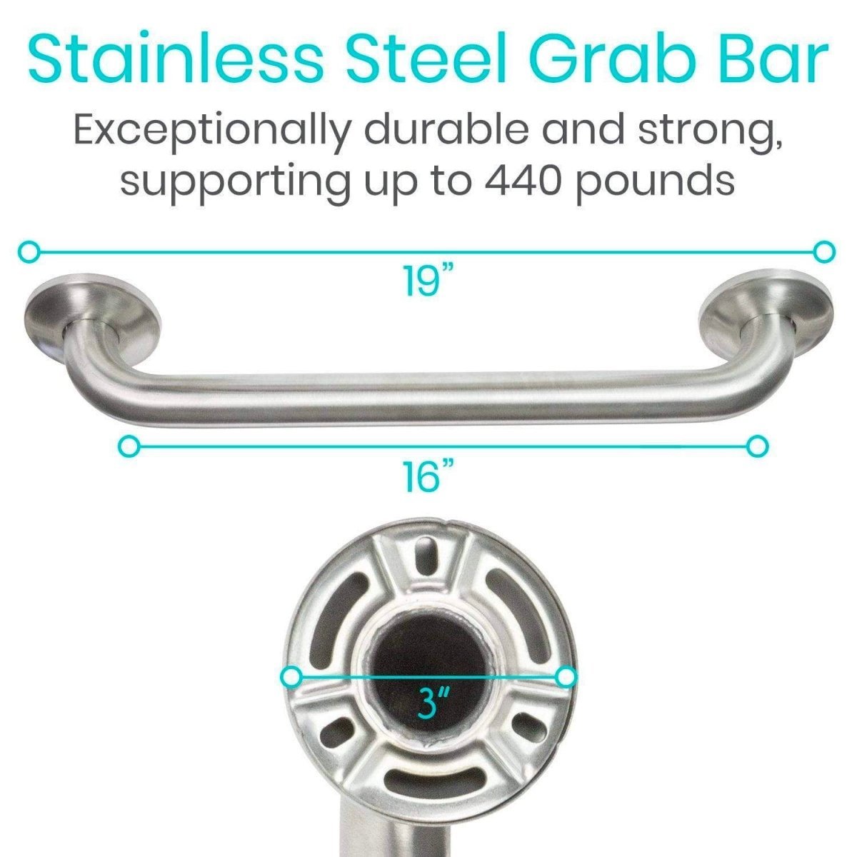 16" Grab Bar - Silverts 4