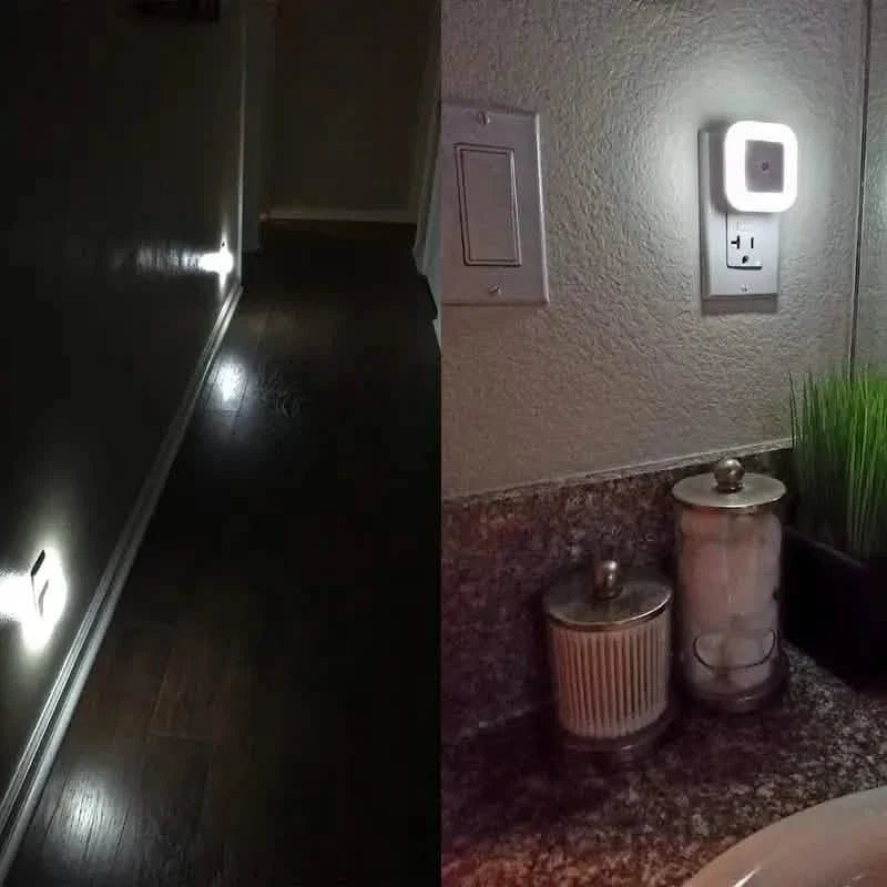 2-Pack: LED Night Light, Plug-in Wall Sconce with Auto Dusk to Dawn Sensor - Silverts 4