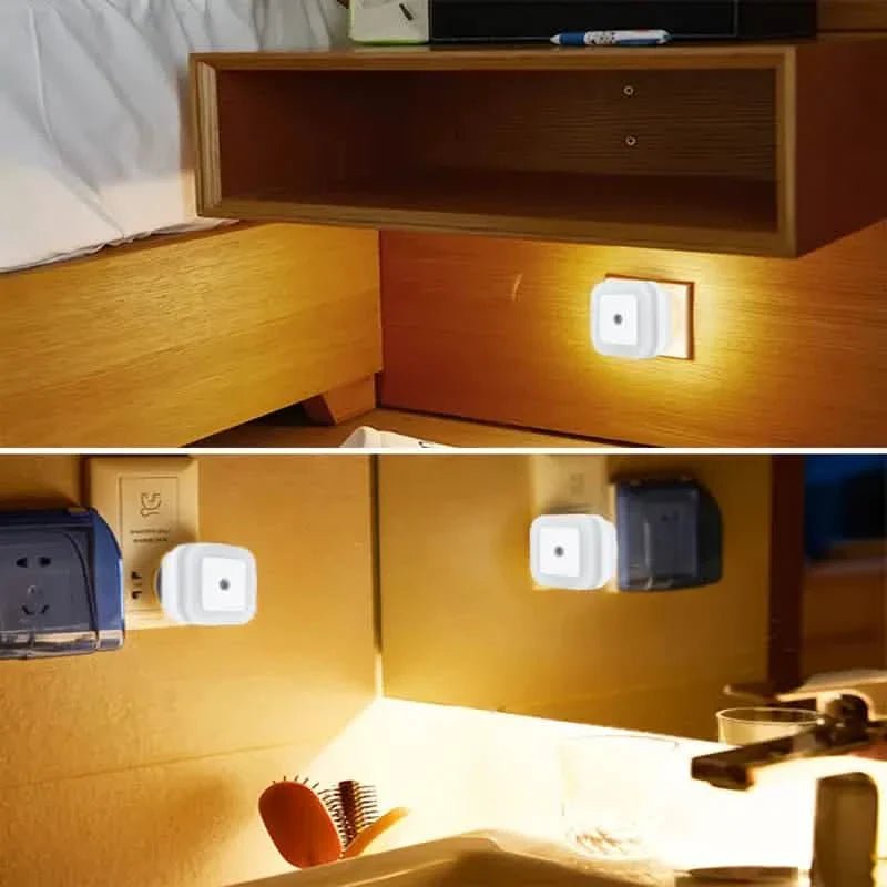 2-Pack: LED Night Light, Plug-in Wall Sconce with Auto Dusk to Dawn Sensor - Silverts 7