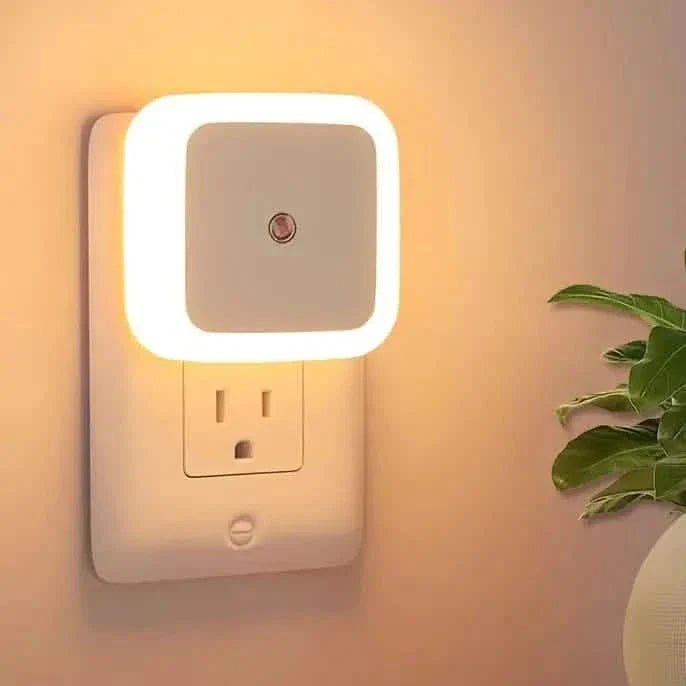 2-Pack: LED Night Light, Plug-in Wall Sconce with Auto Dusk to Dawn Sensor - Silverts 1