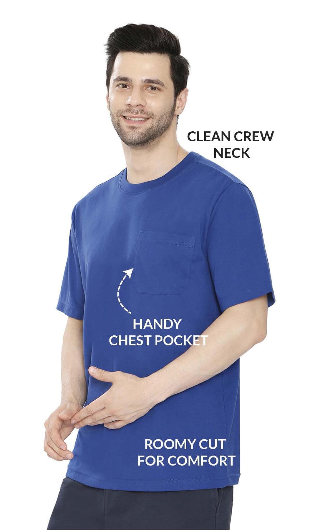 Men's Heavyweight Short Sleeve Crew Neck with Pocket T-Shirt - Silverts 4