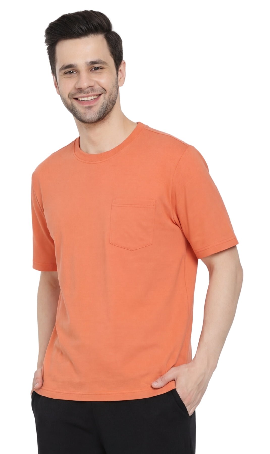 Men's Heavyweight Short Sleeve Crew Neck with Pocket T-Shirt - Silverts 20