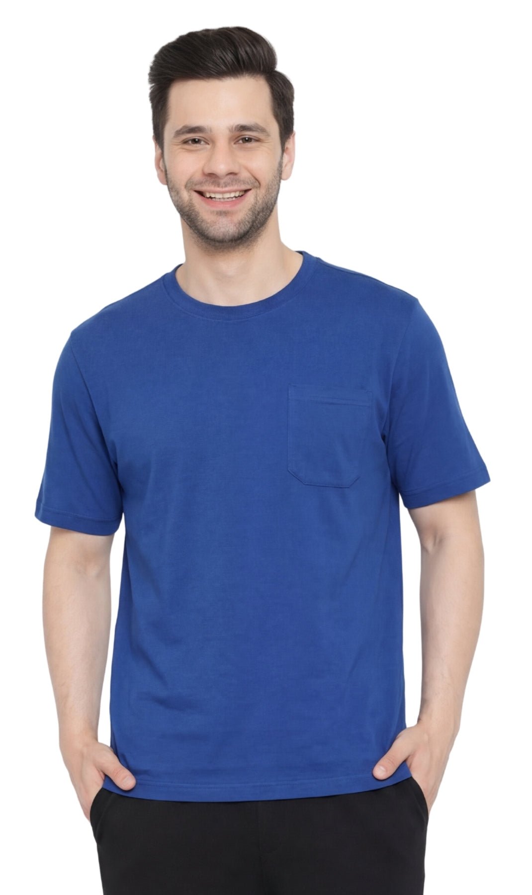 Men's Heavyweight Short Sleeve Crew Neck with Pocket T-Shirt - Silverts 1