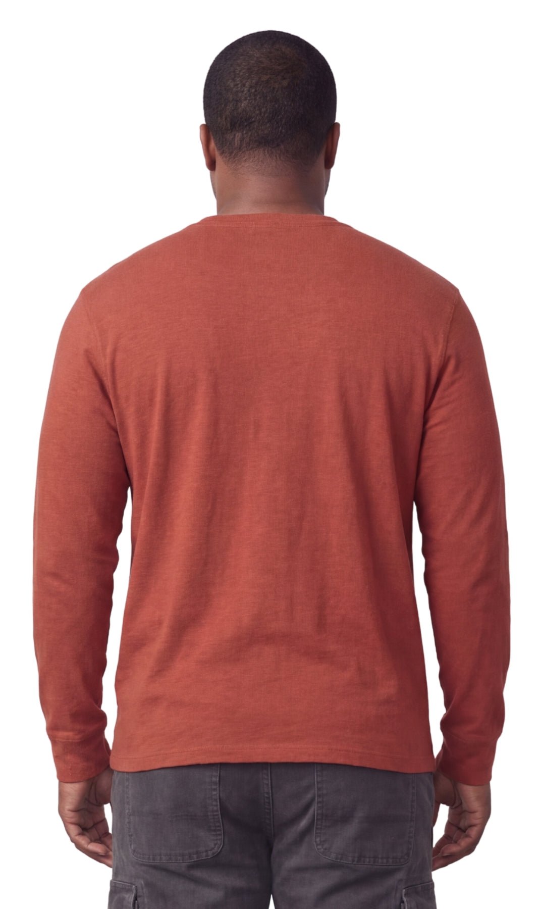 Men's Long Sleeve Henley shirt in cotton blend with 3 Button Placket & Chest Pocket - Silverts 18