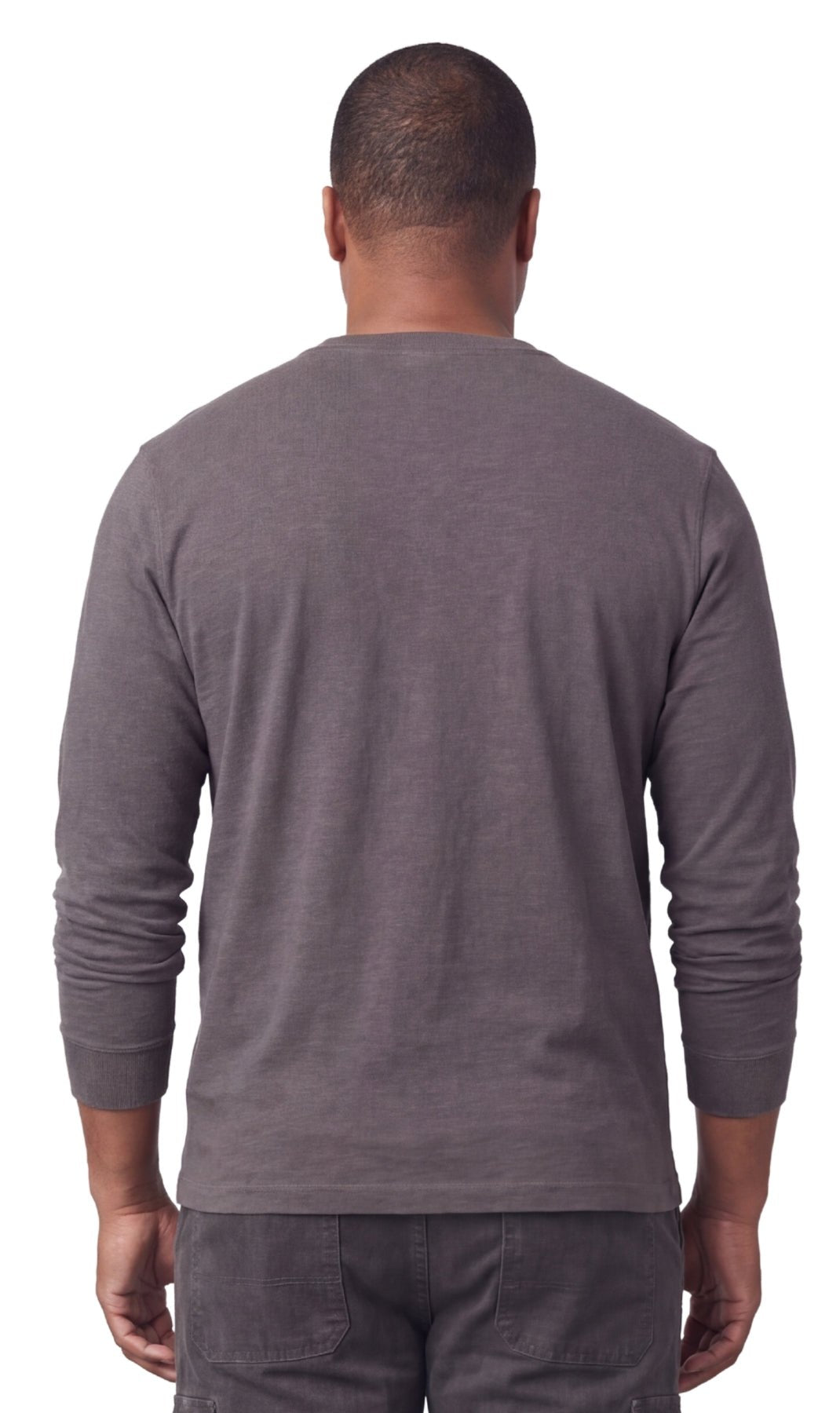Men's Long Sleeve Henley shirt in cotton blend with 3 Button Placket & Chest Pocket - Silverts 13