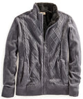 Mens Sherpa Fleece Lined Zip Front Sweater Jacket - Silverts 8