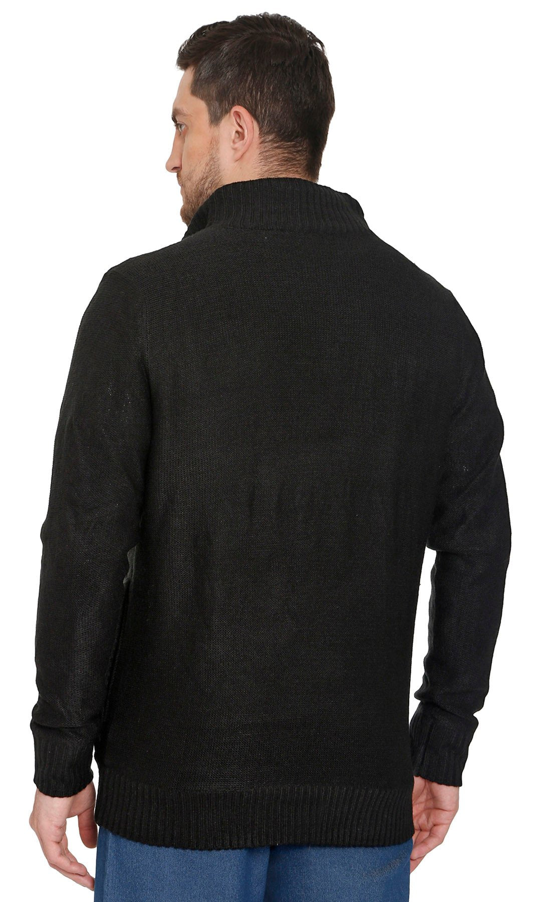 Mens Sherpa Fleece Lined Zip Front Sweater Jacket - Silverts 10