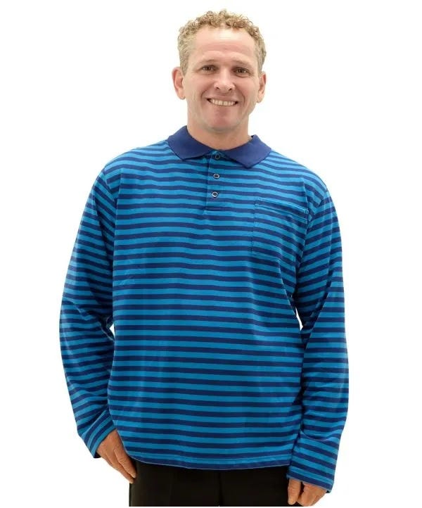 Mens Adaptive Polo Shirt Top - Adaptive Golf Shirt - Silverts 1