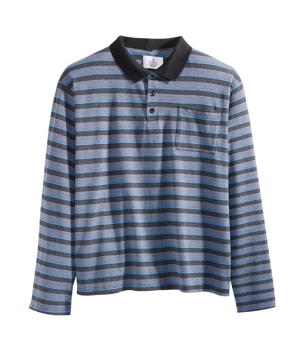 Mens Adaptive Polo Shirt Top - Adaptive Golf Shirt - Silverts 8