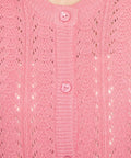 Women's Button Front Crochet Pointelle Cardigan with Pockets - Silverts 18