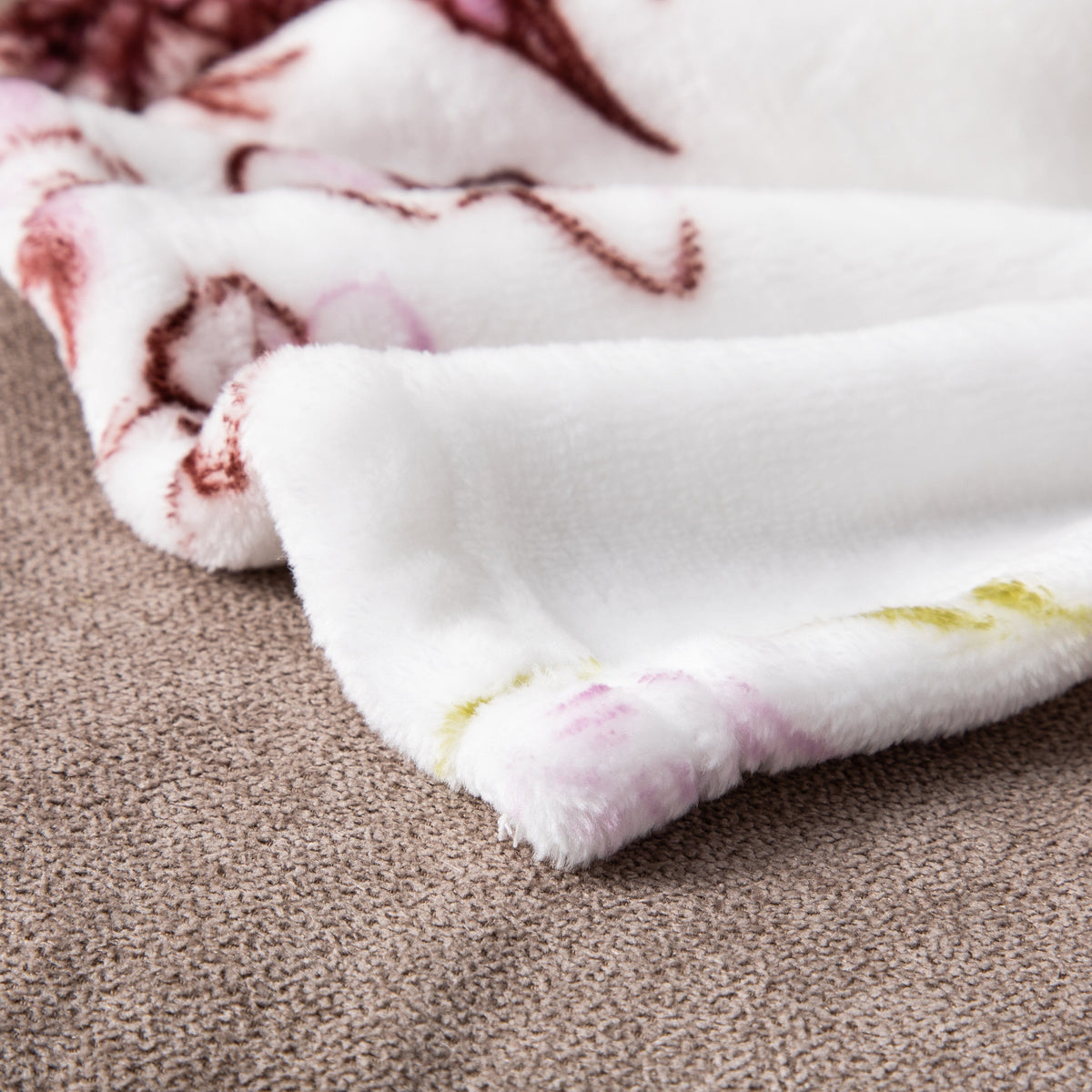 DaDa Bedding Floral Blossoms Spring Cottage Birds Soft Fleece Throw Blanket (XY1010) - Silverts 5