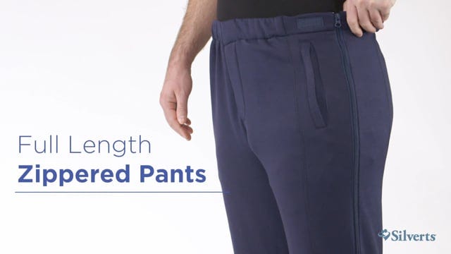 Quality Mens Side Zip Pants - Clearance - Silverts 5