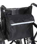 HOUSON Wheelchair Pouch Bag Waterproof Wheelchair Backpack Pockets Wheelchair Bags to Hang on Back Rollator Bag Carry Accessories Storage Bag - Silverts 2