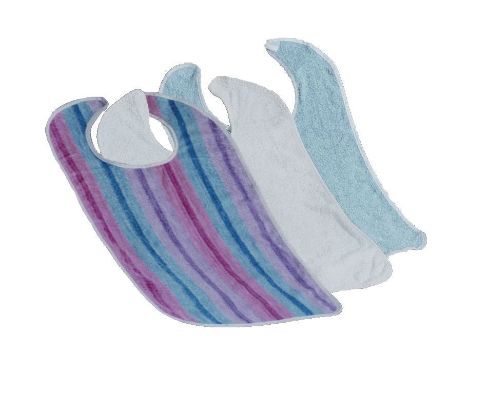 3-Pack 100% Cotton Terry Adult Bib - Silverts 4