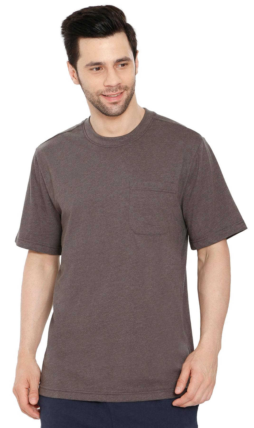 Men's Heavyweight Short Sleeve Crew Neck with Pocket T-Shirt - Silverts 16