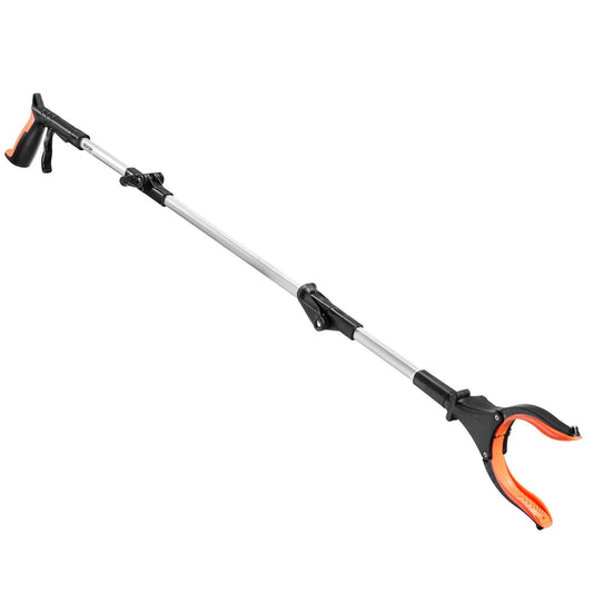 Grabber Reacher Tool, 43" Foldable Reacher Grabber Pickup Tool with 360° Rotating Jaw, Magnet and LED Light, Lightweight Grabber Reacher Tool for Seniors, Extra Long Trash Picker Upper Grabber - Silverts 2