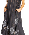 Sakkas Starlight Fourth Women's Tie Dye Caftan Tank Dress/Cover Up  Beach Kaftan