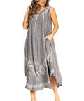 Sakkas Starlight Fourth Women's Tie Dye Caftan Tank Dress/Cover Up  Beach Kaftan