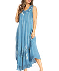 Sakkas Starlight Fourth Women's Tie Dye Caftan Tank Dress/Cover Up  Beach Kaftan