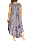 Sakkas Starlight Fourth Women's Tie Dye Caftan Tank Dress/Cover Up  Beach Kaftan