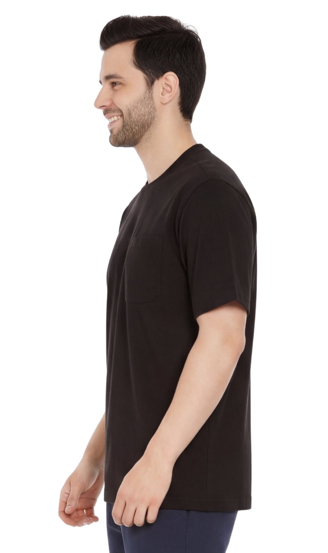 Men's Heavyweight Short Sleeve Crew Neck with Pocket T-Shirt - Silverts 27