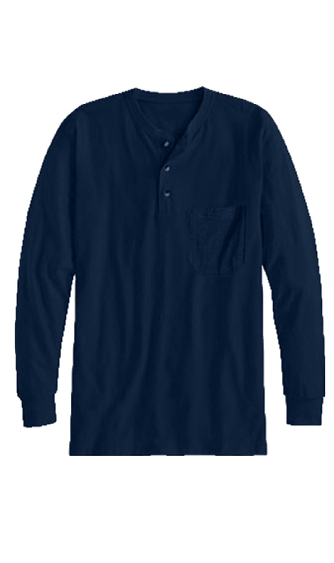 Men's Long Sleeve Henley shirt in cotton blend with 3 Button Placket & Chest Pocket - Silverts 11