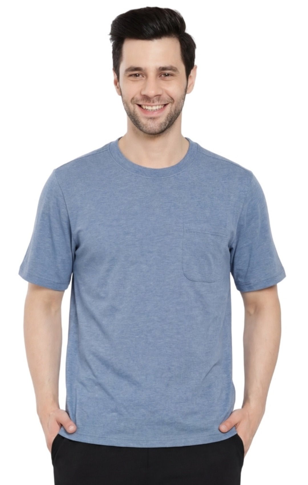 Men's Heavyweight Short Sleeve Crew Neck with Pocket T-Shirt - Silverts 7