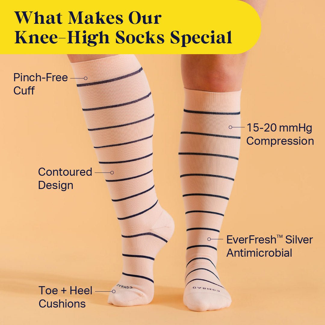 Knee-High Compression Socks - Stripes - Silverts 3