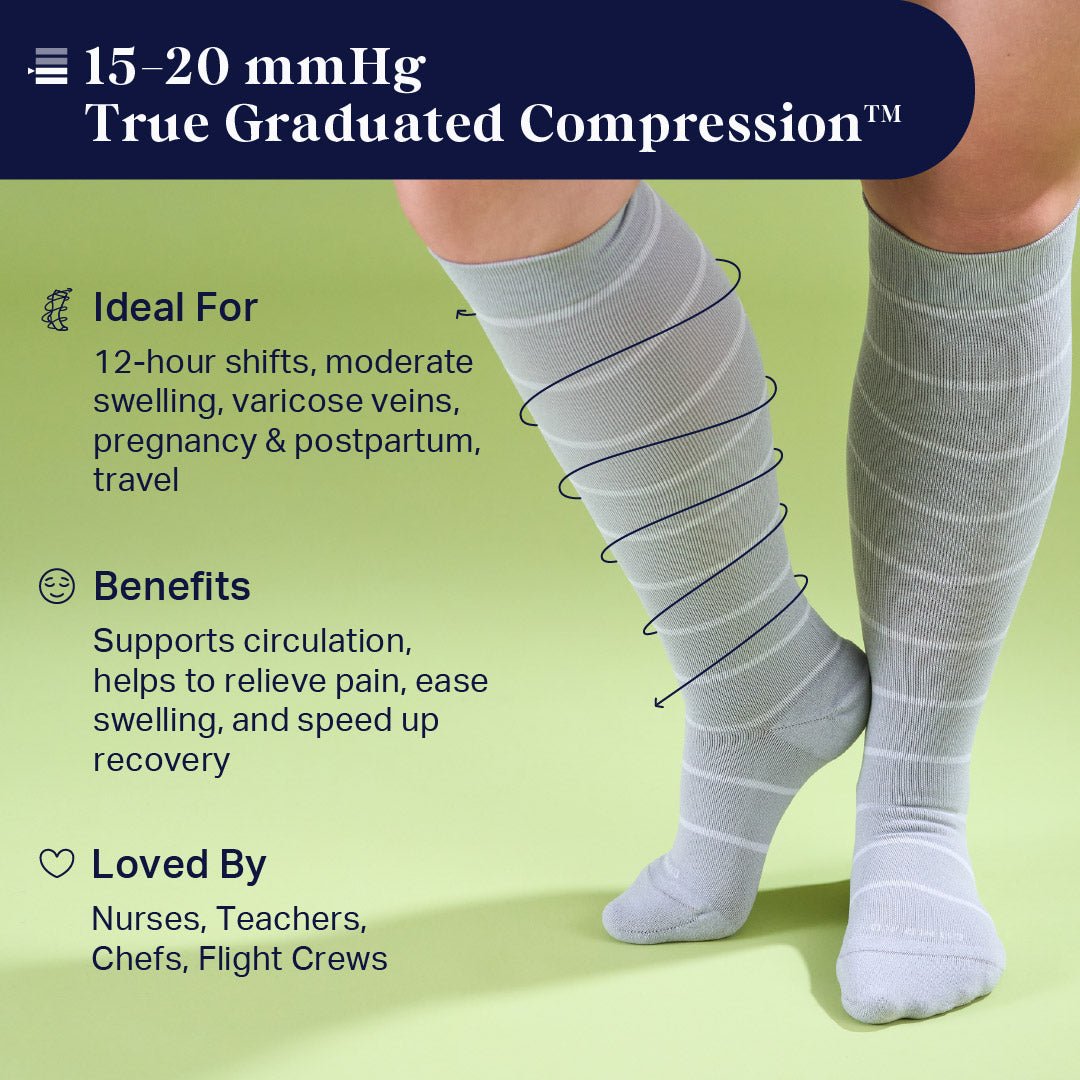 Knee-High Compression Socks - Stripes - Silverts 5