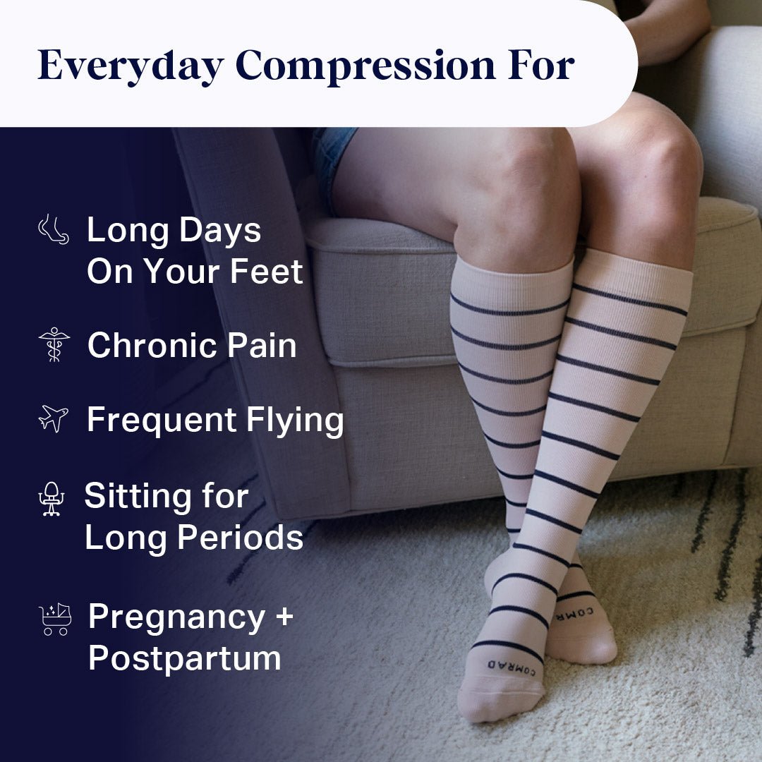 Knee-High Compression Socks - Stripes - Silverts 6