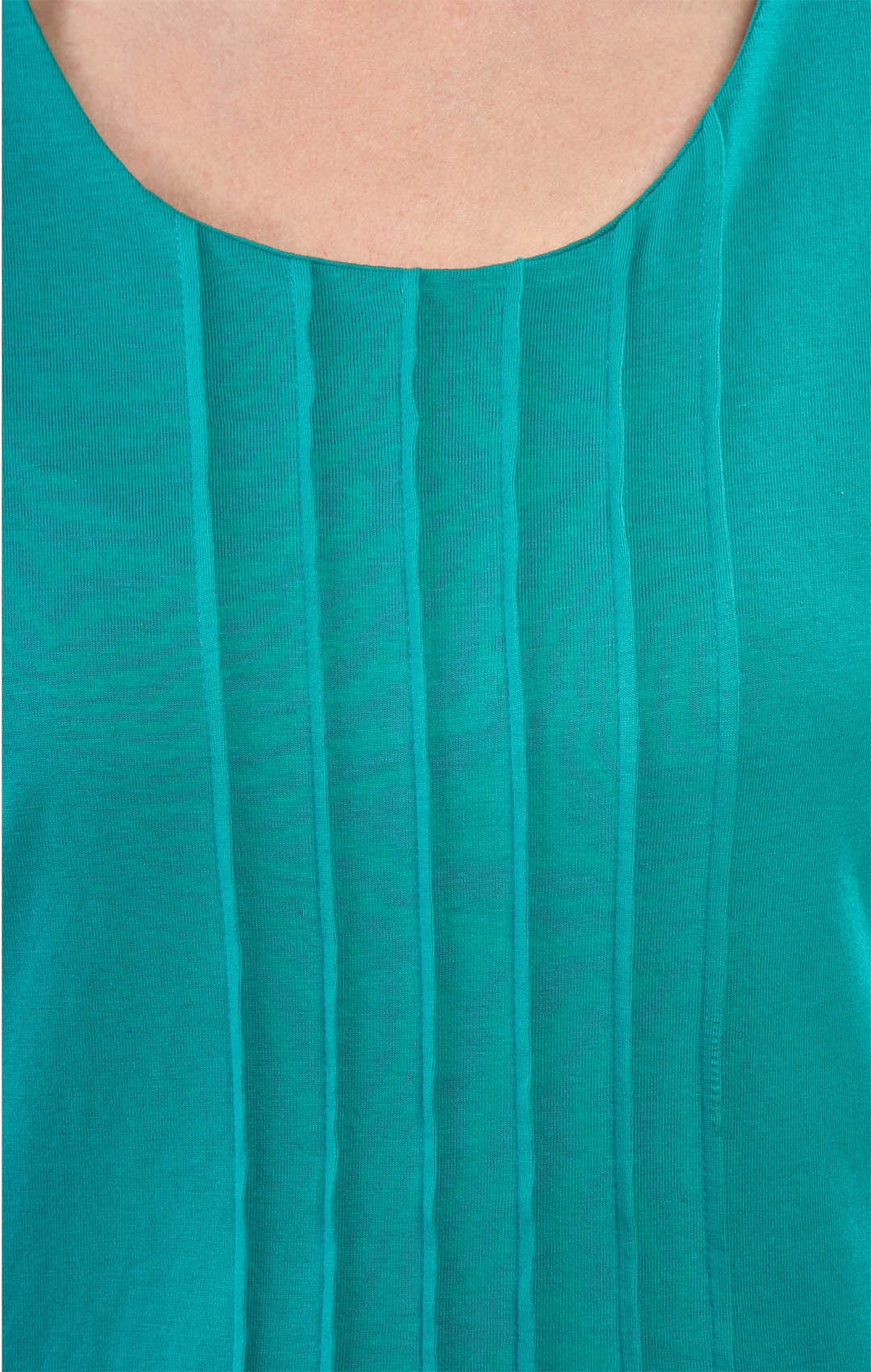 Women's Short Sleeve Cotton Knit T-shirt in Pintuck Style - Silverts 9