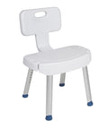Bathroom Safety Shower Chair with Folding Back - Silverts 1