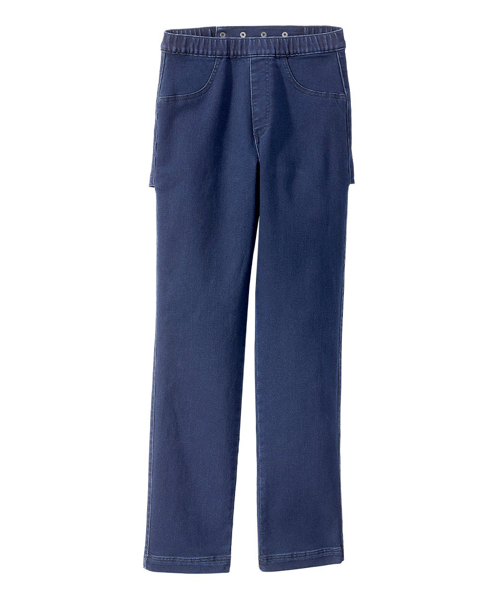 Women's Soft Knit Open Back Jeans - Silverts 1