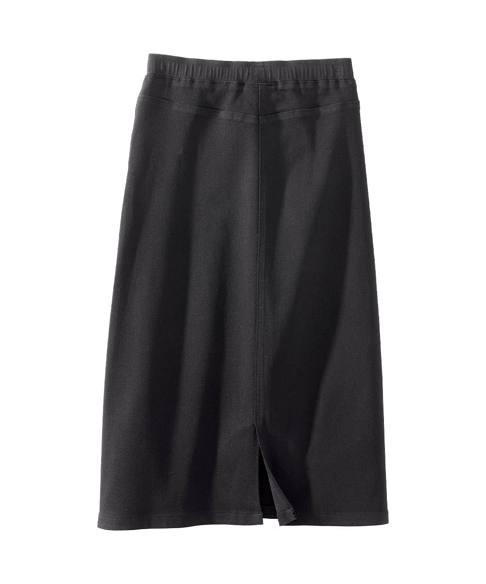 Women's Self Dressing Pull-On Denim Midi Skirt - Silverts 2