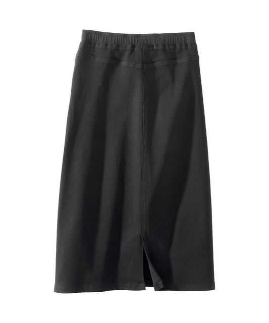 Women's Self Dressing Pull-On Denim Midi Skirt - Silverts 2