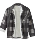 Men's Magnetic Closure Sherpa Lined Shirt Jacket - Silverts 2