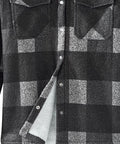 Men's Magnetic Closure Sherpa Lined Shirt Jacket - Silverts 3