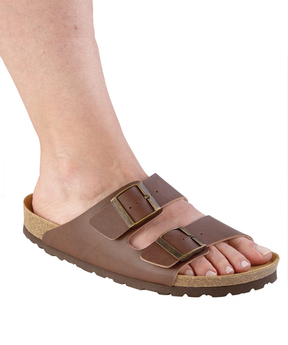 Womens Slip-On Shock-Absorbing Adjustable Sandal Shoes - Silverts 1