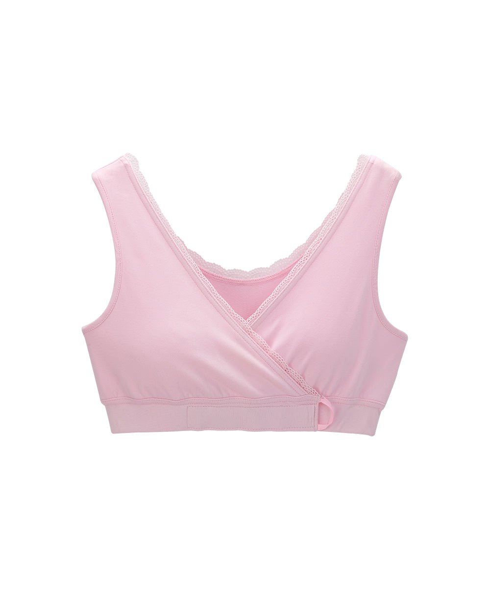 Women's Lace Trim Easy Close Bralette - Silverts 1