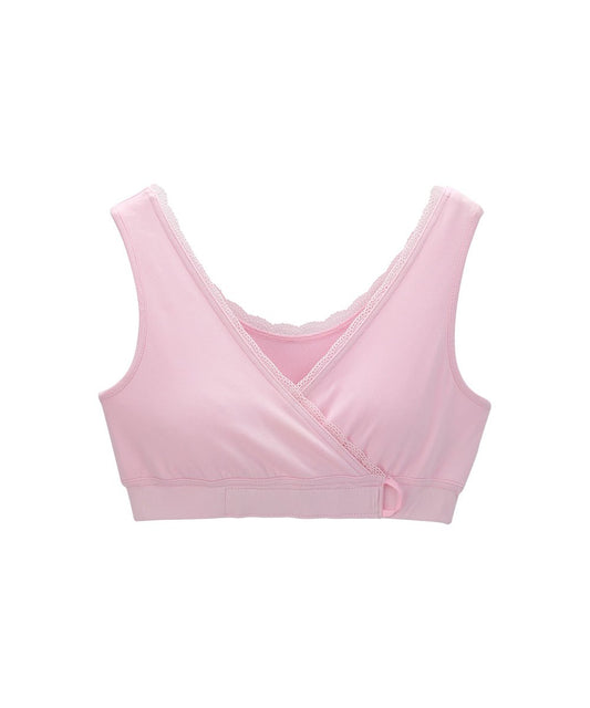 Women's Lace Trim Easy Close Bralette - Silverts 1