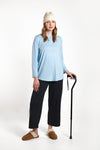 Women's Open Back Embellished Long Sleeve Top