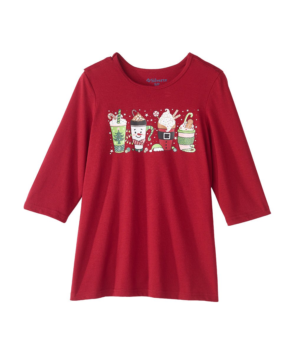 Women's Open Back Seasonal Print Top - Silverts 1