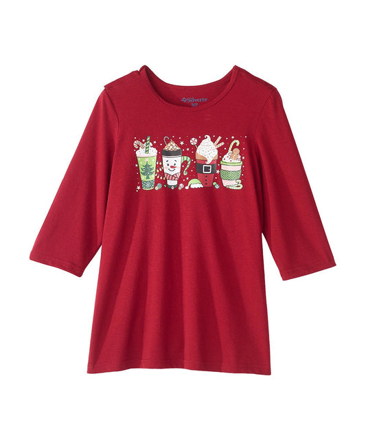 Women's Open Back Seasonal Print Top - Silverts 1