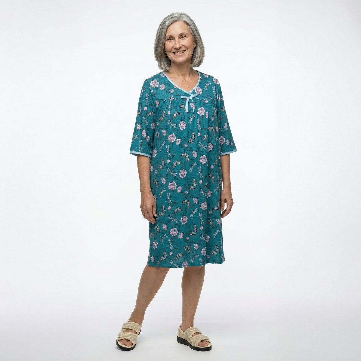 Women's No Peek Hospital & Home Care Gown - Silverts 1