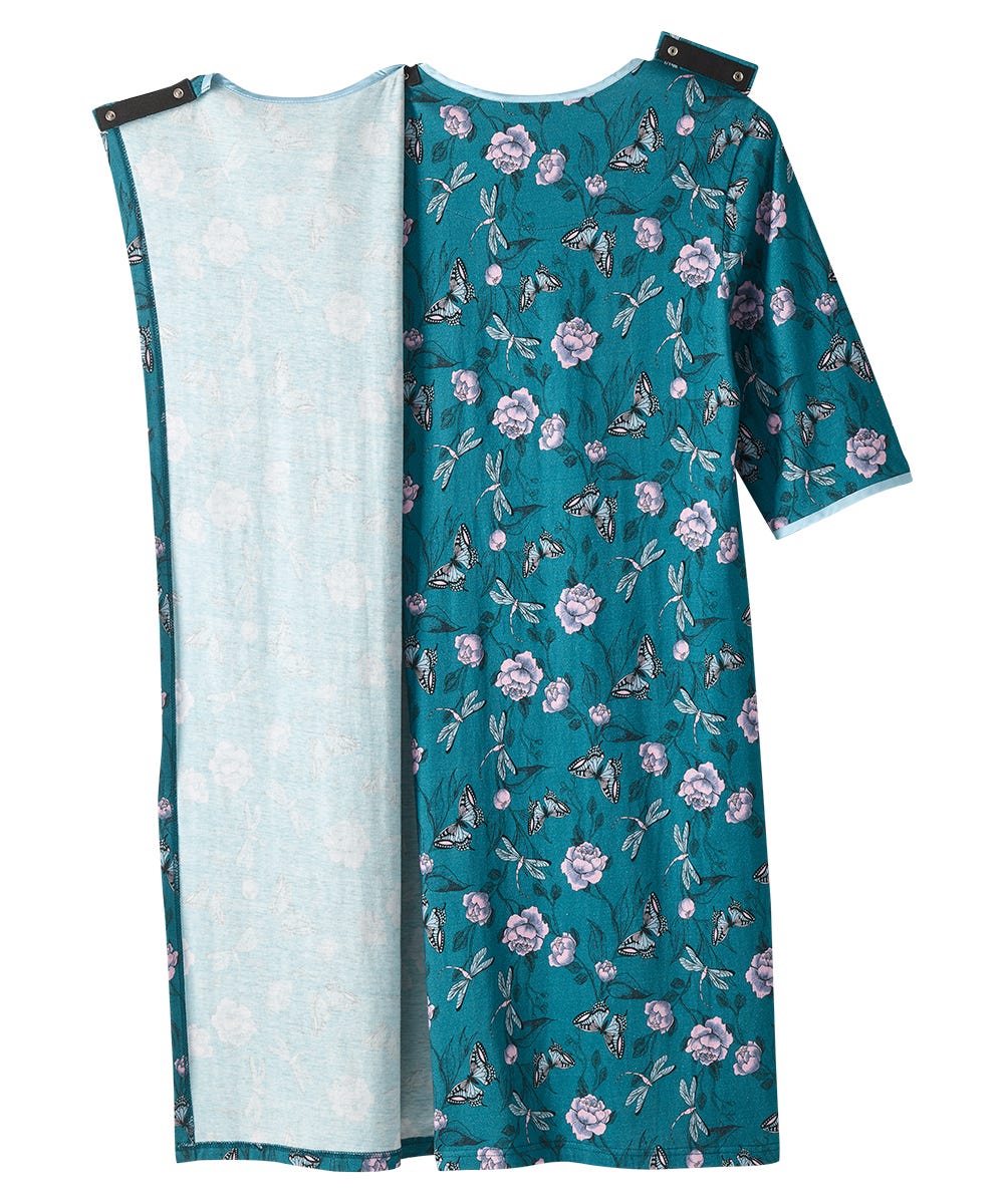 Women's No Peek Hospital & Home Care Gown - Silverts 4