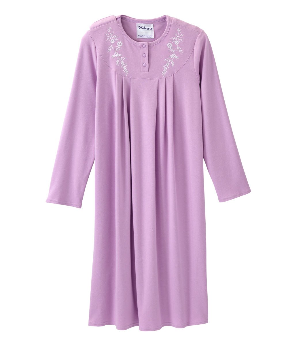 Women's No Peek Hospital & Home Care Long Sleeve Gown - Silverts 31
