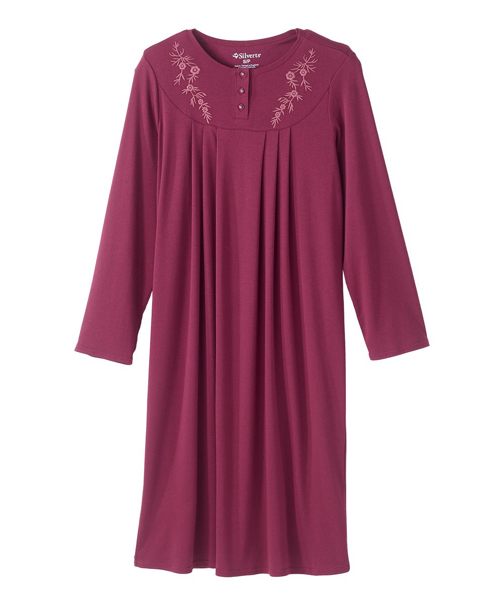 Women's No Peek Hospital & Home Care Long Sleeve Gown - Silverts 33