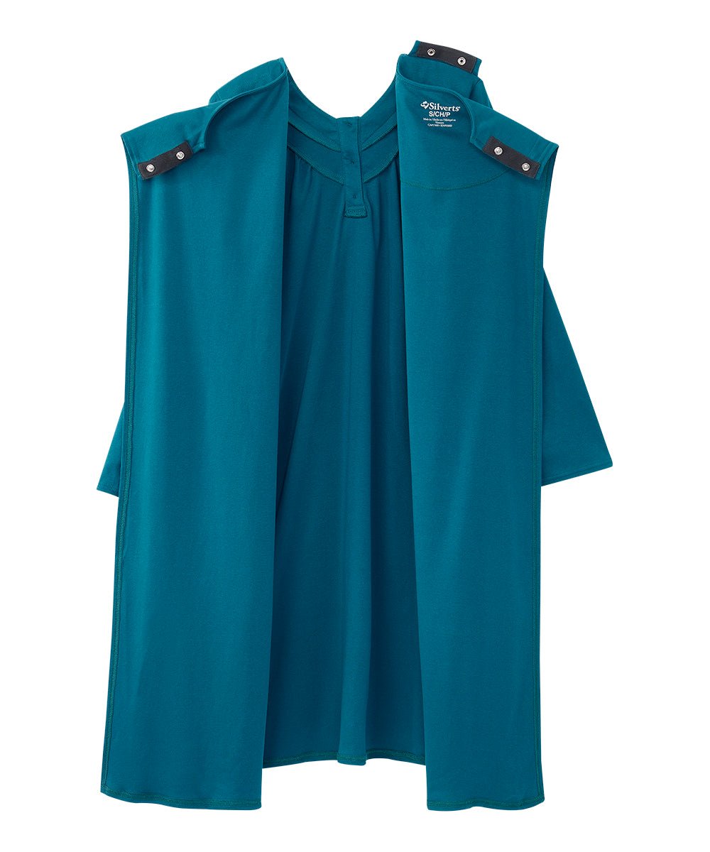 Women's No Peek Hospital & Home Care Gown with Lace Neckline - Silverts 52