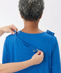 Women's No Peek Hospital & Home Care Gown with Lace Neckline - Silverts 2