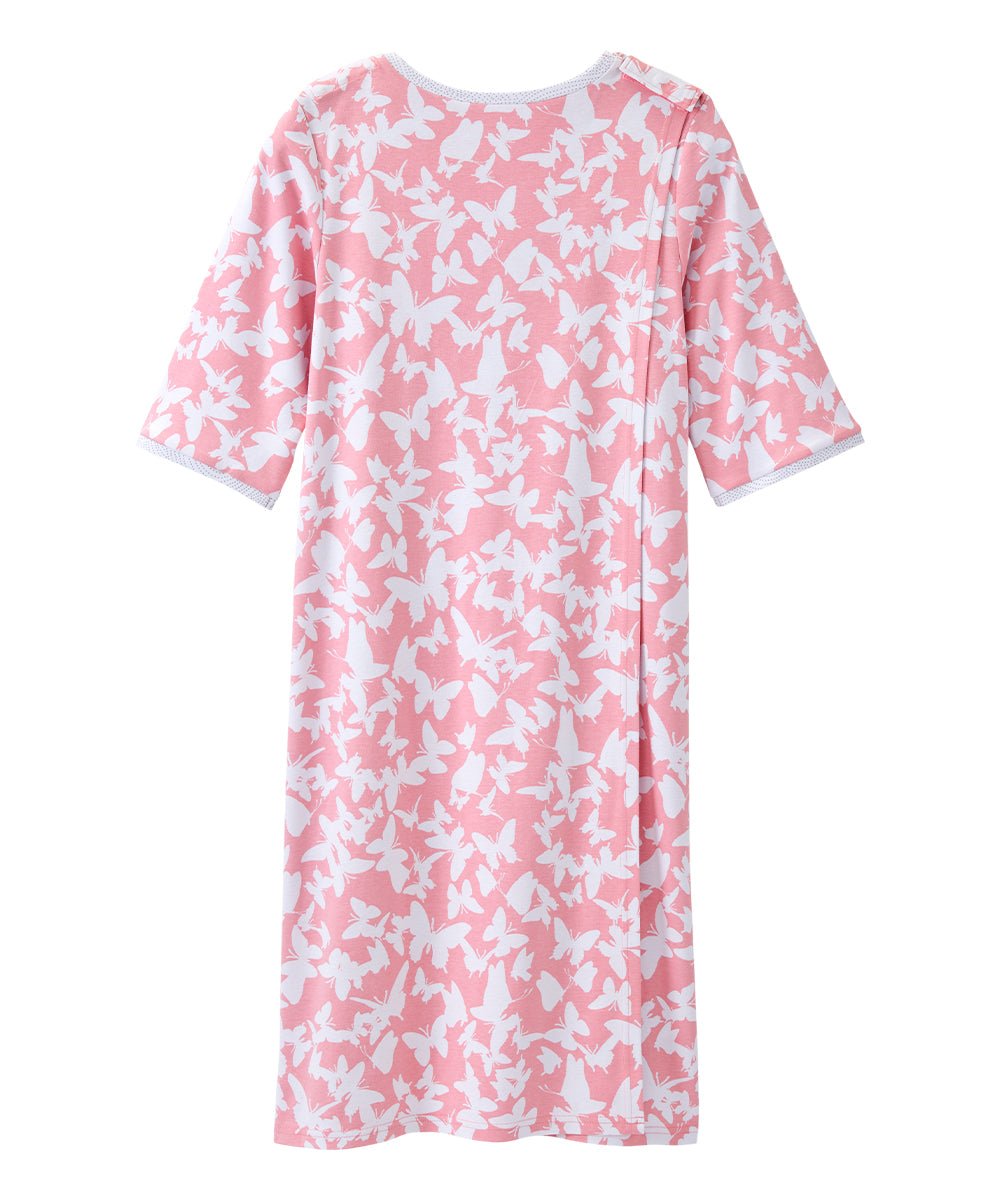 Open Back Knit Nightgown with Lace Trim - Clearance - Silverts 6